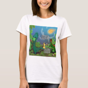 Camiseta Feminina Divertida de Dinossauro Selfie