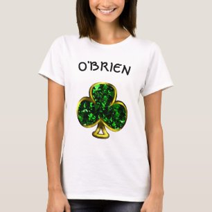 Camiseta feminina do dia de Patrick com Shamrock