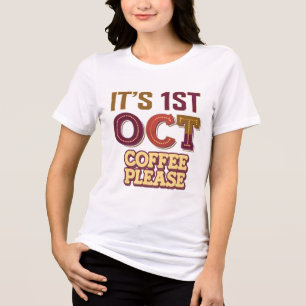 Camiseta feminina do dia internacional do café