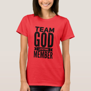 Camiseta feminina do Membro da Equipe Deus da Vida