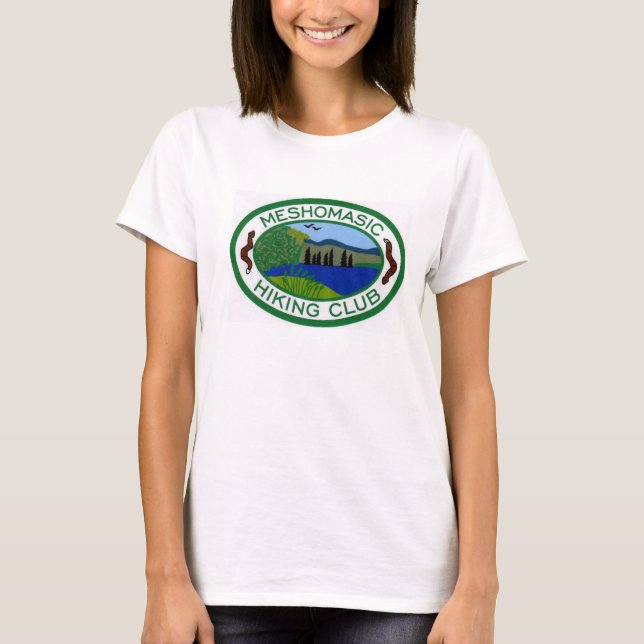 Camiseta feminina do Meshomasic Hiking Club (Frente)
