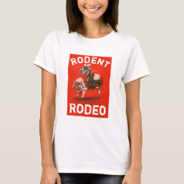 Camiseta feminina do Mouse e da Guiné Pig Rodeo