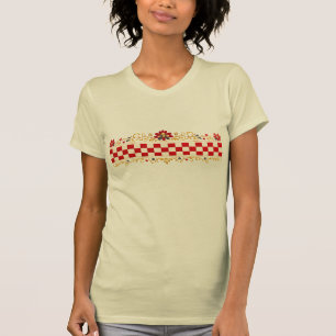 Camiseta Feminina Elegante com Padrão Folclórico C