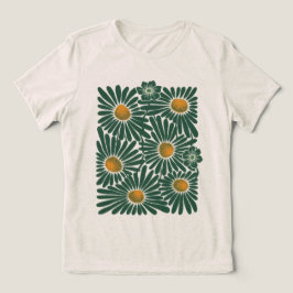 Camiseta Feminina Emerald Meadow Floral Abstrata T