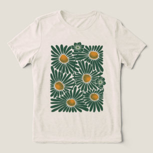 Camiseta Feminina Emerald Meadow Floral Abstrata T