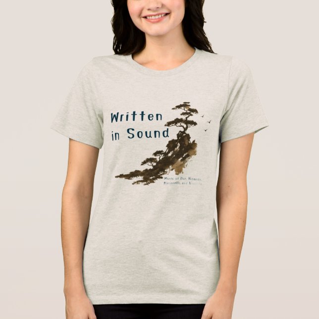 Camiseta Feminina Escrita em Som (Frente)