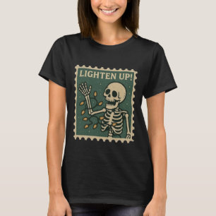 Camiseta Feminina Esqueleto Luzes de Natal