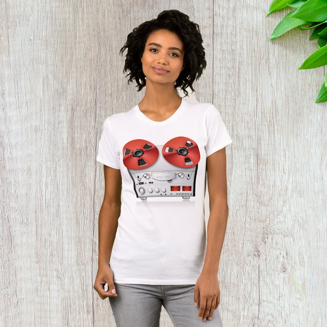 Camiseta Feminina Estéreo Vintage (Criador carregado)