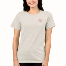 Camiseta feminina estilo tri blend bella design