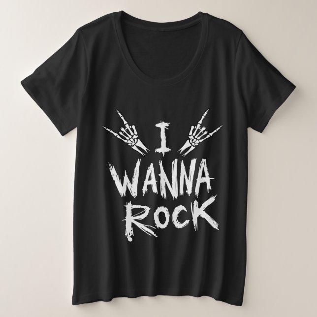 Camiseta Feminina Eu Quero Rock (Frente do Design)