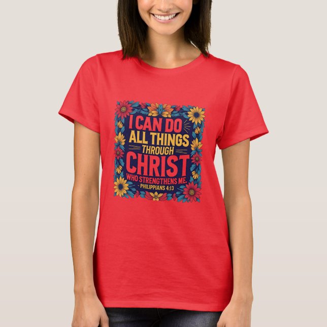Camiseta Feminina Fé & Força  (Frente)
