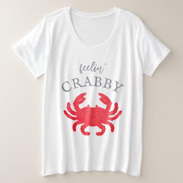 Camiseta Feminina Feelin Crabby (Frente do Design)