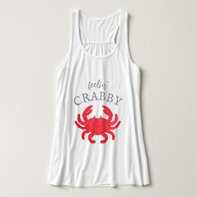 Camiseta Feminina Feelin Crabby Tank Top (Frente do Design)