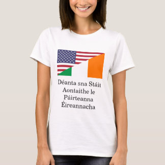 Camiseta feminina Feita nos EUA com Peças Irlandes
