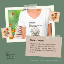 Camiseta Feminina Fictophilia Amantes de Livros