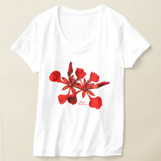 Camiseta Feminina Flor de Poinciana Real