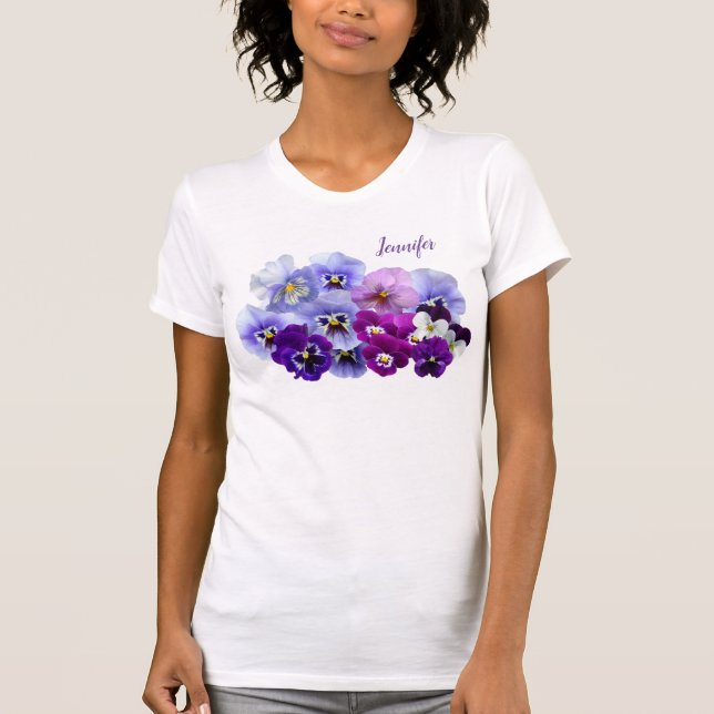 Camiseta Feminina Floral de Pansy (Frente)