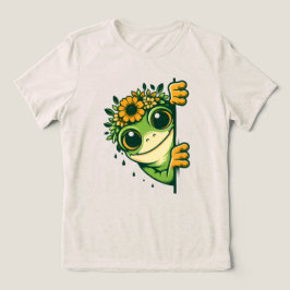 Camiseta Feminina Floral Peek Frog Natureza