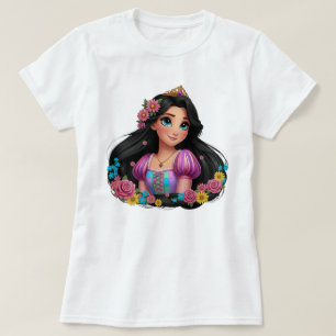 Camiseta Feminina Floral Raven Rapunzel