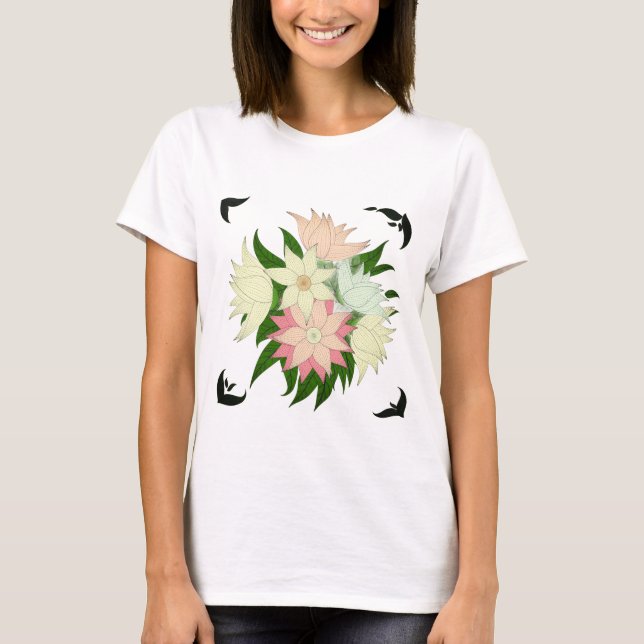 Camiseta Feminina Flores (Frente)