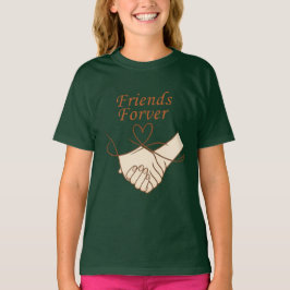 Camiseta Feminina Fofa de Mão Dada Amigas Para Sem