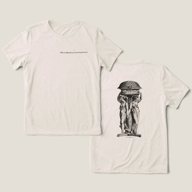 Camiseta Feminina Força Grega Antiga (Design Frente e Verso)