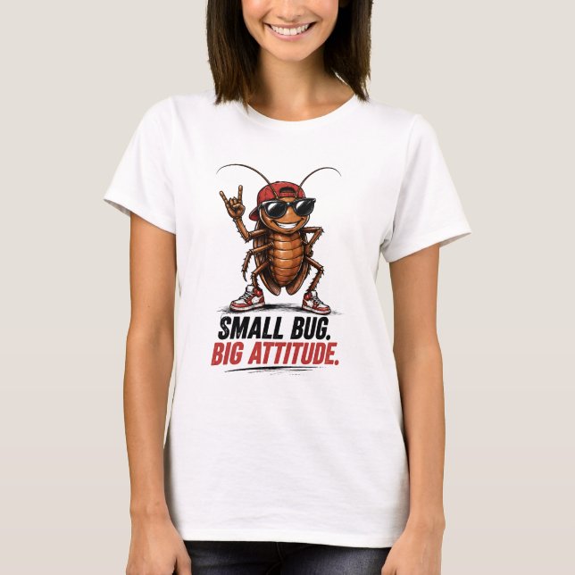 Camiseta Feminina Funny Cool Cockroach | Cute Stre (Frente)