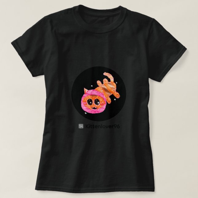 Camiseta Feminina - Gato Espacial (Frente do Design)