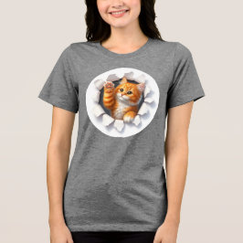 Camiseta Feminina Gato Personalizado