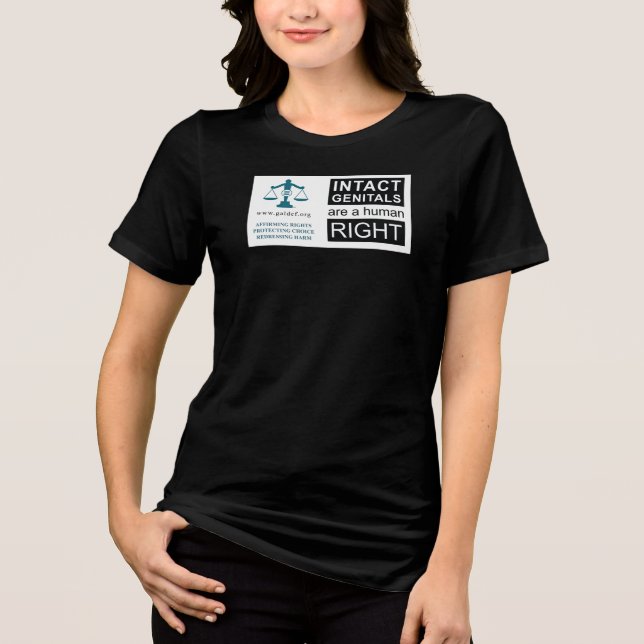 Camiseta feminina - Genitais intactos (Frente)