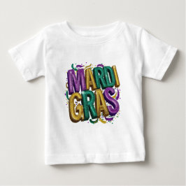 Camiseta Feminina Glittery Mardi Gras Gras, Roxa