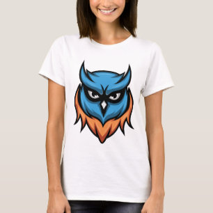 Camiseta Feminina Gráfica de Coruja Zangada e Esti