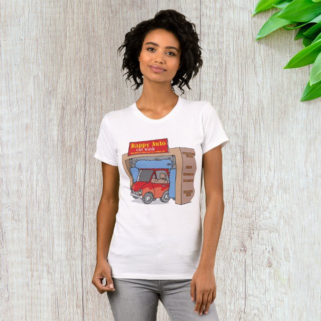 Camiseta Feminina Happy Auto Car Wash (Criador carregado)