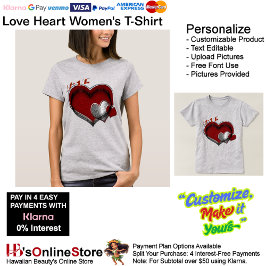 Camiseta Feminina Heart Light Steel