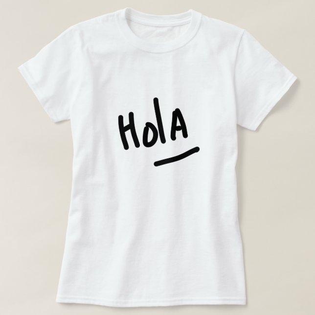 Camiseta Feminina Hola (Frente do Design)