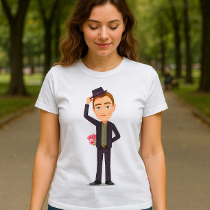 Camiseta Feminina Homem Com Flores