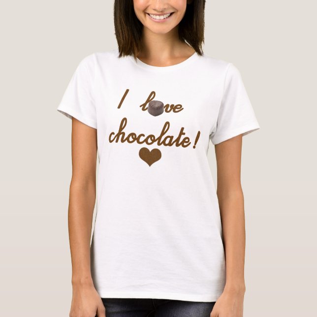 Camiseta Feminina I love chocolate (Frente)