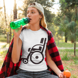 Camiseta Feminina Ícone de Cadeira de Rodas