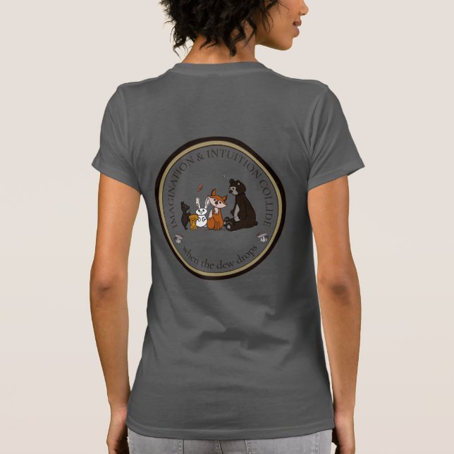 Camiseta feminina Imagination & Intuition Collide (Verso)