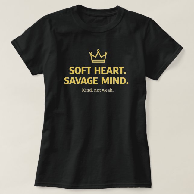 Camiseta Feminina Inspiradora com Citação de Coraç (Frente do Design)