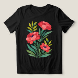 Camiseta Feminina Jardim Rubi Floral Abstrato