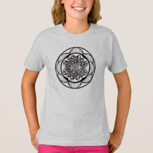 Camiseta Feminina Juvenil Básica Flôr da Vida-6