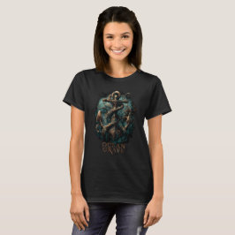 Camiseta Feminina Kraken Âncora Escura Túmulo Oceâ