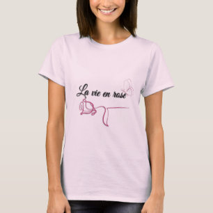 Camiseta Feminina La Vie en Rose Borboleta Linha A
