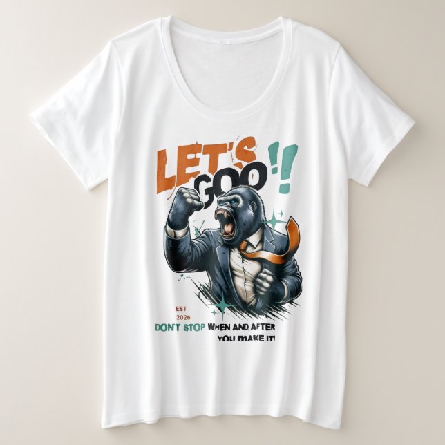 CAMISETA FEMININA LET'S GOO LESSONS LEARN PLUS SIZ (Frente do Design)