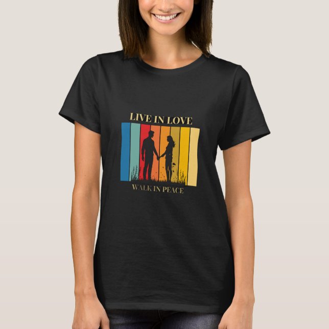 Camiseta feminina Live in Love (Frente)