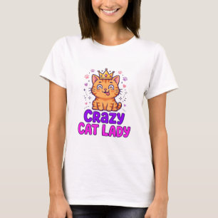 Camiseta Feminina Louca por Gatos