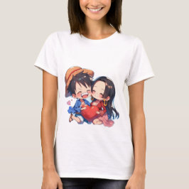 Camiseta Feminina Luffy & Boa Hancock