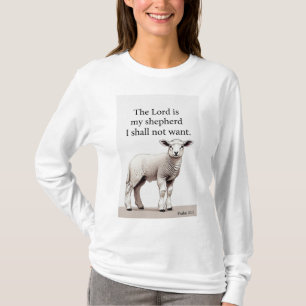 Camiseta Feminina Manga Longa Salmo 23:1 Cristã