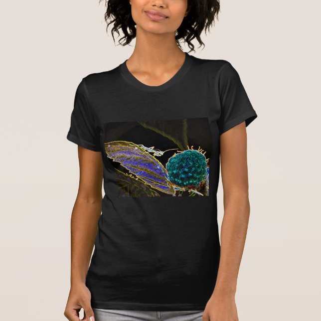 Camiseta Feminina - Mantis Letreiro Neon (Frente)